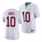 Men's Alabama Crimson Tide #10 Mac Jones White Game NCAA College Football Jersey 2403YQJH6